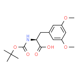 ChemSpider 2D Image | 3,5-Dimethoxy-N-{[(2-methyl-2-propanyl)oxy]carbonyl}-L-phenylalanine | C16H23NO6
