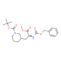 ChemSpider 2D Image | TERT-BUTYL 3-[(2S)-2-{[(BENZYLOXY)CARBONYL]AMINO}-3-METHOXY-3-OXOPROPYL]PIPERIDINE-1-CARBOXYLATE | C22H32N2O6