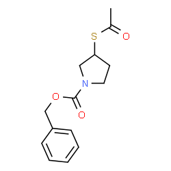 ChemSpider 2D Image | Benzyl 3-(acetylsulfanyl)-1-pyrrolidinecarboxylate | C14H17NO3S