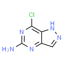 ChemSpider 2D Image | 7-Chloro-1H-pyrazolo[4,3-d]pyrimidin-5-amine | C5H4ClN5