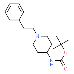 ChemSpider 2D Image | tert-Butyl (1-phenethylpiperidin-4-yl)carbamate | C18H28N2O2