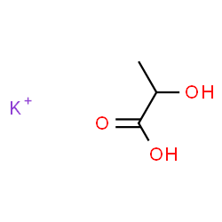 ChemSpider 2D Image | Propanoic acid, 2-hydroxy-, potassium salt (1:1) | C3H6KO3