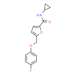 ChemSpider 2D Image | N-Cyclopropyl-5-[(4-fluorophenoxy)methyl]-2-furamide | C15H14FNO3