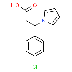 ChemSpider 2D Image | 3-(4-Chlorophenyl)-3-(1H-pyrrol-1-yl)propanoic acid | C13H12ClNO2
