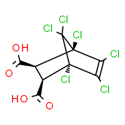 ChemSpider 2D Image | 5-Norbornene-2,3-dicarboxylic acid, 1,4,5,6,7,7-hexachloro-, endo,endo- | C9H4Cl6O4