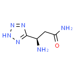 ChemSpider 2D Image | (3R)-3-Amino-3-(2H-tetrazol-5-yl)propanamide | C4H8N6O