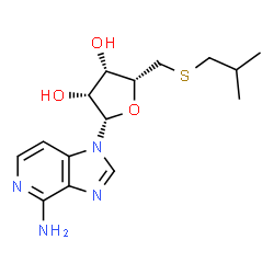 ChemSpider 2D Image | 1-(5-S-Isobutyl-5-thio-beta-L-lyxofuranosyl)-1H-imidazo[4,5-c]pyridin-4-amine | C15H22N4O3S