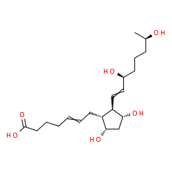 ChemSpider 2D Image | (9alpha,11alpha,15S,19R)-9,11,15,19-Tetrahydroxyprosta-5,13-dien-1-oic acid | C20H34O6