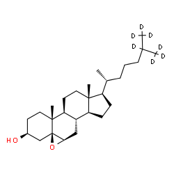 ChemSpider 2D Image | (3beta,5beta,6beta)-(25,26,26,26,27,27,27-~2~H_7_)-5,6-Epoxycholestan-3-ol | C27H39D7O2