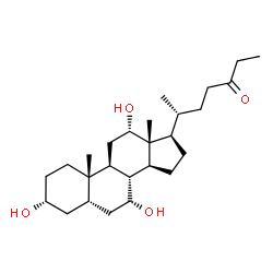 ChemSpider 2D Image | 3Alpha,7Alpha,12Alpha-trihydroxy-27-nor-5Beta-cholestan-24-one | C26H44O4