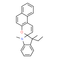 ChemSpider 2D Image | 3'-Ethyl-1',3'-dimethyl-1',3'-dihydrospiro[benzo[f]chromene-3,2'-indole] | C24H23NO