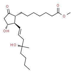 ChemSpider 2D Image | Methyl (11alpha,13E)-11,16-dihydroxy-16-methyl-9-oxoprost-13-en-1-oate | C22H38O5