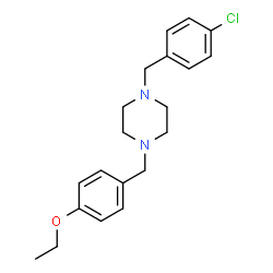ChemSpider 2D Image | 1-(4-Chlorobenzyl)-4-(4-ethoxybenzyl)piperazine | C20H25ClN2O