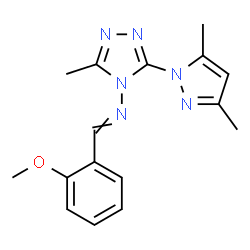 ChemSpider 2D Image | N-[3-(3,5-Dimethyl-1H-pyrazol-1-yl)-5-methyl-4H-1,2,4-triazol-4-yl]-1-(2-methoxyphenyl)methanimine | C16H18N6O