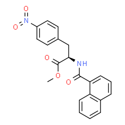 ChemSpider 2D Image | Methyl N-1-naphthoyl-4-nitro-D-phenylalaninate | C21H18N2O5