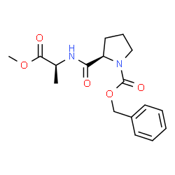 ChemSpider 2D Image | Methyl 1-[(benzyloxy)carbonyl]-D-prolyl-L-alaninate | C17H22N2O5