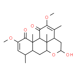 ChemSpider 2D Image | 16-Hydroxy-2,12-dimethoxypicrasa-2,12-diene-1,11-dione | C22H30O6