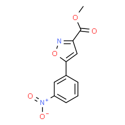 ChemSpider 2D Image | Methyl 5-(3-nitrophenyl)-3-isoxazolecarboxylate | C11H8N2O5