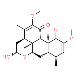ChemSpider 2D Image | 16-Hydroxy-2,12-dimethoxypicrasa-2,12-diene-1,11-dione | C22H30O6