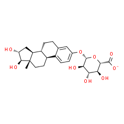 ChemSpider 2D Image | (16alpha,17beta)-16,17-Dihydroxyestra-1(10),2,4-trien-3-yl beta-D-glucopyranosiduronate | C24H31O9