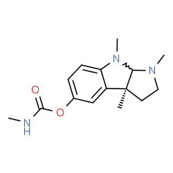 ChemSpider 2D Image | (3aS)-1,3a,8-Trimethyl-1,2,3,3a,8,8a-hexahydropyrrolo[2,3-b]indol-5-yl methylcarbamate | C15H21N3O2