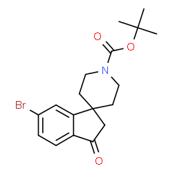 ChemSpider 2D Image | tert-Butyl 6-bromo-3-oxo-2,3-dihydrospiro[indene-1,4'-piperidine]-1'-carboxylate | C18H22BrNO3