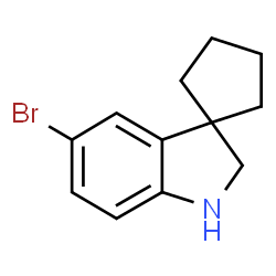 ChemSpider 2D Image | 5'-Bromospiro[cyclopentane-1,3'-indoline] | C12H14BrN