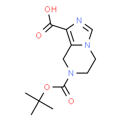 ChemSpider 2D Image | 7-(tert-Butoxycarbonyl)- 5,6,7,8-tetrahydroimidazo-[1,5-a]pyrazine-1-carboxylic acid | C12H17N3O4