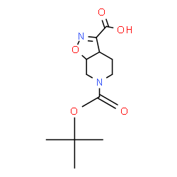 ChemSpider 2D Image | 6-Boc-3a,4,5,6,7,7a-hexahydroisoxazolo-[5,4-c]pyridine-3-carboxylic acid | C12H18N2O5