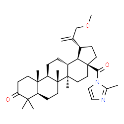 ChemSpider 2D Image | 30-Methoxy-28-(2-methyl-1H-imidazol-1-yl)lup-20(29)-ene-3,28-dione | C35H52N2O3