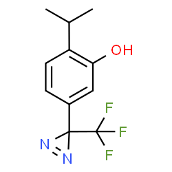ChemSpider 2D Image | 2-Isopropyl-5-[3-(trifluoromethyl)-3H-diaziren-3-yl]phenol | C11H11F3N2O