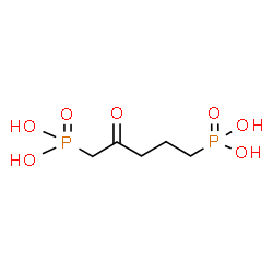 ChemSpider 2D Image | (2-Oxo-1,5-pentanediyl)bis(phosphonic acid) | C5H12O7P2