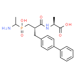 ChemSpider 2D Image | N-[(2S)-3-[(1-Aminoethyl)(hydroxy)phosphoryl]-2-(4-biphenylylmethyl)propanoyl]-L-alanine | C21H27N2O5P