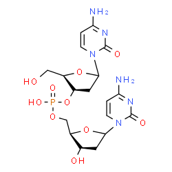 ChemSpider 2D Image | [(2R,3R)-5-(4-amino-2-oxo-pyrimidin-1-yl)-2-(hydroxymethyl)tetrahydrofuran-3-yl] [(2R,3R)-5-(4-amino-2-oxo-pyrimidin-1-yl)-3-hydroxy-tetrahydrofuran-2-yl]methyl hydrogen phosphate | C18H25N6O10P