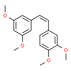 ChemSpider 2D Image | 4-[(Z)-2-(3,5-Dimethoxyphenyl)vinyl]-1,2-dimethoxybenzene | C18H20O4