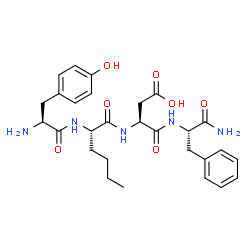 ChemSpider 2D Image | L-Tyrosyl-L-norleucyl-L-alpha-aspartyl-L-phenylalaninamide | C28H37N5O7