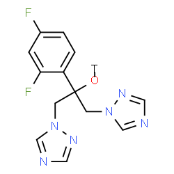 ChemSpider 2D Image | 2-(2,4-Difluorophenyl)-1,3-di(1H-1,2,4-triazol-1-yl)-2-propan(~3~H)ol | C13H11TF2N6O