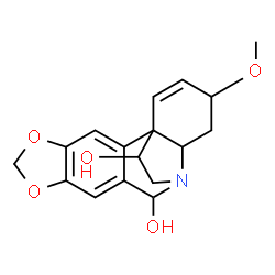 ChemSpider 2D Image | 3-Methoxy-1,2-didehydrocrinan-6,11-diol | C17H19NO5