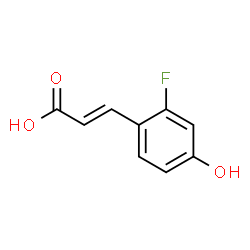 ChemSpider 2D Image | (2E)-3-(2-Fluoro-4-hydroxyphenyl)acrylic acid | C9H7FO3