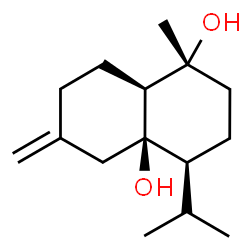 ChemSpider 2D Image | (1R,4S,4aR,8aS)-4-Isopropyl-1-methyl-6-methyleneoctahydro-1,4a(2H)-naphthalenediol | C15H26O2