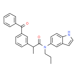 ChemSpider 2D Image | 2-(3-Benzoylphenyl)-N-(1H-indol-5-yl)-N-propylpropanamide | C27H26N2O2