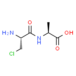 ChemSpider 2D Image | 3-Chloro-L-alanyl-L-alanine | C6H11ClN2O3