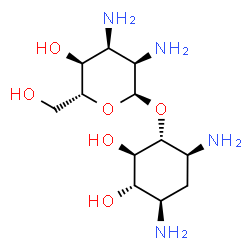 ChemSpider 2D Image | (1R,2R,3S,4R,6S)-4,6-Diamino-2,3-dihydroxycyclohexyl 2,3-diamino-2,3-dideoxy-alpha-D-allopyranoside | C12H26N4O6