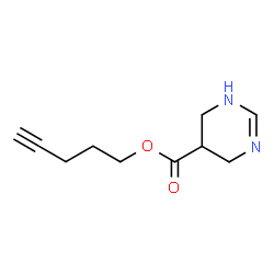 ChemSpider 2D Image | 4-Pentyn-1-yl 1,4,5,6-tetrahydro-5-pyrimidinecarboxylate | C10H14N2O2