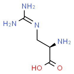 ChemSpider 2D Image | 3-Carbamimidamido-D-alanine | C4H10N4O2