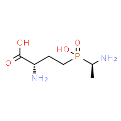 ChemSpider 2D Image | (2S)-2-Amino-4-{[(1R)-1-aminoethyl](hydroxy)phosphoryl}butanoic acid | C6H15N2O4P