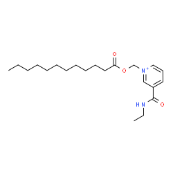 ChemSpider 2D Image | 1-[(Dodecanoyloxy)methyl]-3-(ethylcarbamoyl)pyridinium | C21H35N2O3