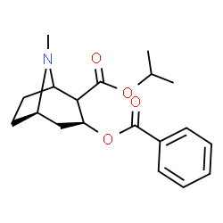 ChemSpider 2D Image | Isopropyl (3S,5R)-3-(benzoyloxy)-8-methyl-8-azabicyclo[3.2.1]octane-2-carboxylate | C19H25NO4