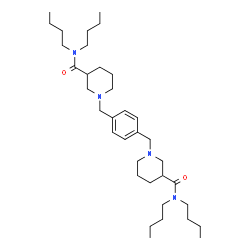 ChemSpider 2D Image | 1,1'-[1,4-Phenylenebis(methylene)]bis(N,N-dibutyl-3-piperidinecarboxamide) | C36H62N4O2
