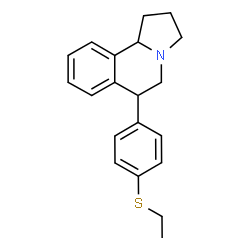 ChemSpider 2D Image | 6-[4-(Ethylsulfanyl)phenyl]-1,2,3,5,6,10b-hexahydropyrrolo[2,1-a]isoquinoline | C20H23NS